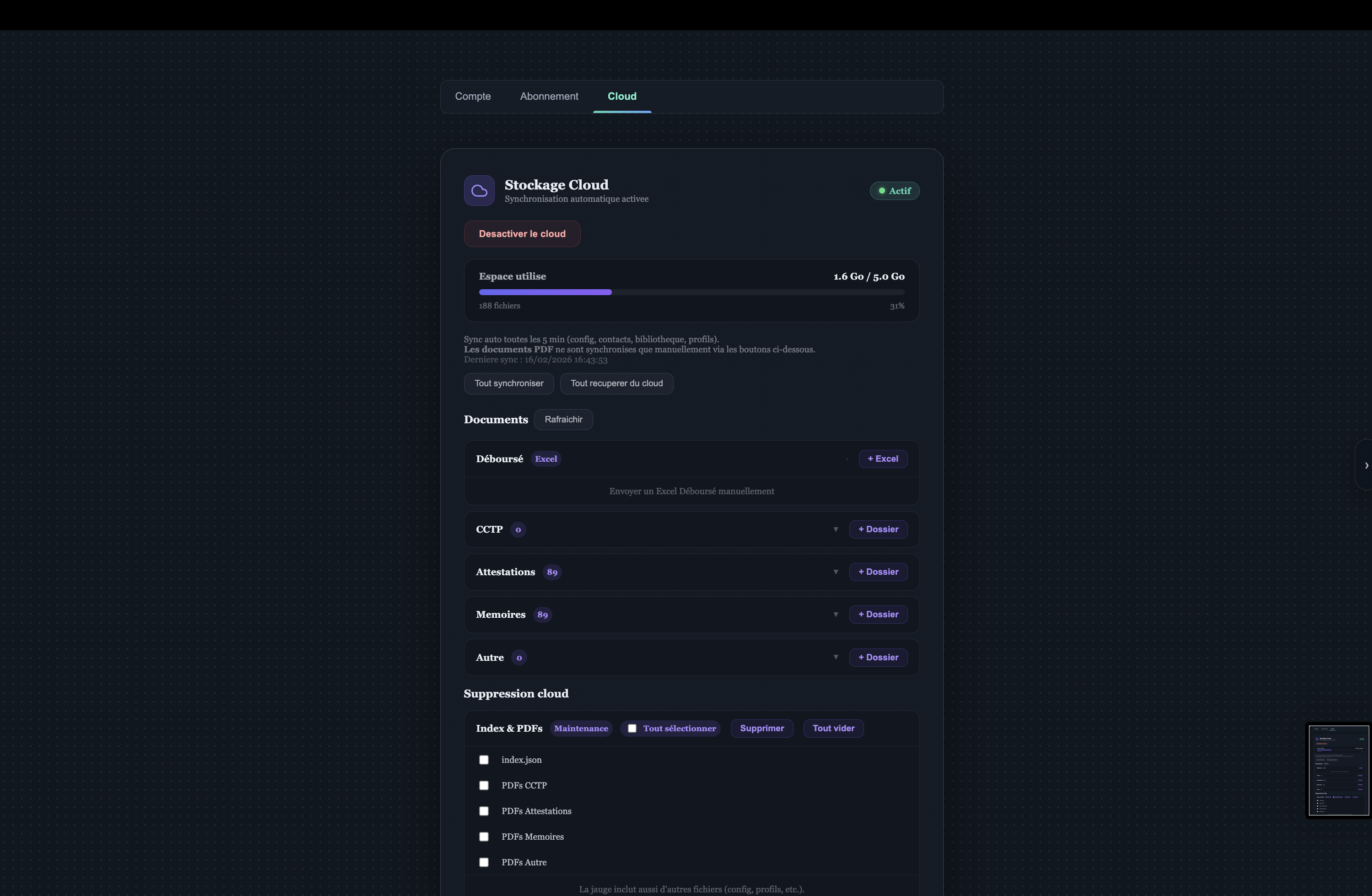 Cloud — Synchronisation multi-PC